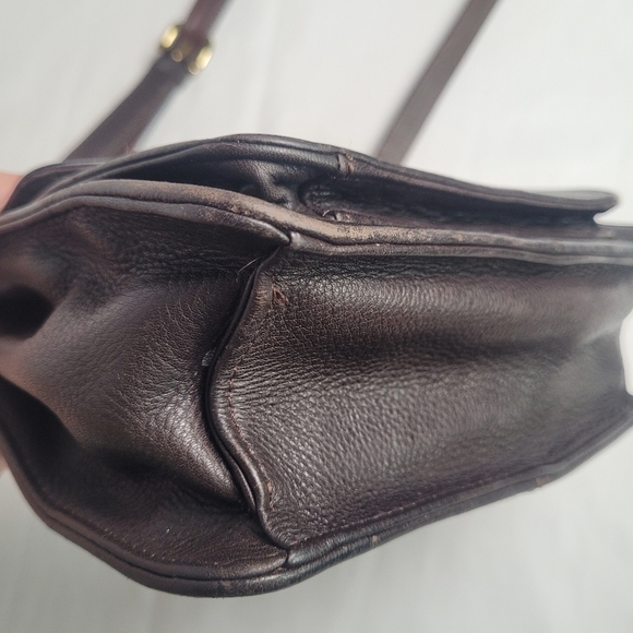 Vintage Fossil Brown Pebbled Leather Small Crossbody Purse - Picture 5 of 16